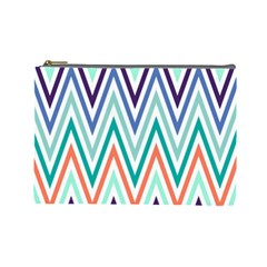 Chevrons Colourful Background Cosmetic Bag (large) 