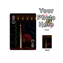 Christmas Xmas Bag Pattern Playing Cards 54 (mini) 