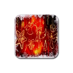 Christmas Widescreen Decoration Rubber Coaster (square) 