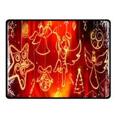 Christmas Widescreen Decoration Double Sided Fleece Blanket (small)  by Nexatart