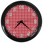 Christmas Paper Wrapping Paper Wall Clocks (Black) Front