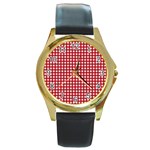 Christmas Paper Wrapping Paper Round Gold Metal Watch