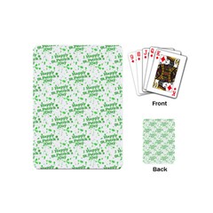Saint Patrick Motif Pattern Playing Cards (mini)  by dflcprints