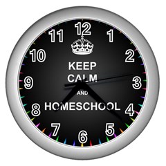 Keepcalmhomeschool Wall Clocks (silver) 