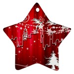 City Nicholas Reindeer View Star Ornament (Two Sides)