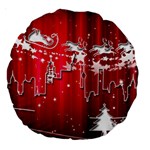 City Nicholas Reindeer View Large 18  Premium Round Cushions