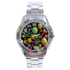 Colorized Pollen Macro View Stainless Steel Analogue Watch