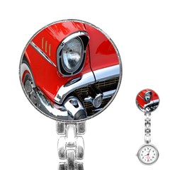 Classic Car Red Automobiles Stainless Steel Nurses Watch by Nexatart