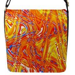 Crazy Patterns In Yellow Flap Messenger Bag (s)