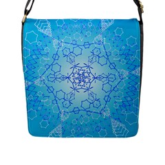 Design Winter Snowflake Decoration Flap Messenger Bag (l)  by Nexatart