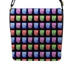 Email At Internet Computer Web Flap Messenger Bag (l)  by Nexatart