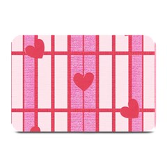 Fabric Magenta Texture Textile Love Hearth Plate Mats