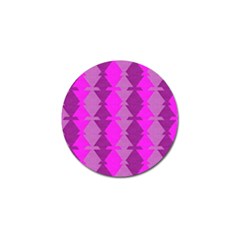 Fabric Textile Design Purple Pink Golf Ball Marker (10 Pack)