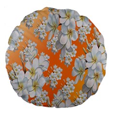 Flowers Background Backdrop Floral Large 18  Premium Flano Round Cushions