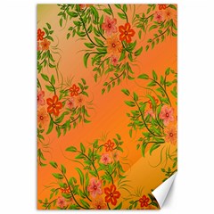Flowers Background Backdrop Floral Canvas 12  X 18   by Nexatart