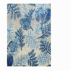 Flowers Blue Patterns Fabric Large Garden Flag (two Sides)