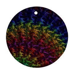 Fractal Art Design Colorful Round Ornament (two Sides)