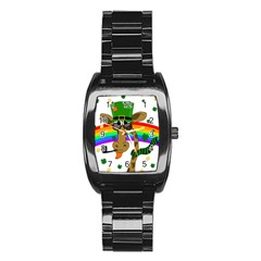 Irish Giraffe Stainless Steel Barrel Watch by Valentinaart