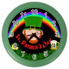 St  Patrick s Day Color Wall Clocks by Valentinaart