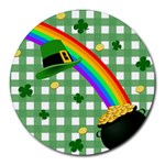 St. Patrick s day rainbow Round Mousepads