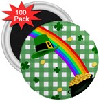 St. Patrick s day rainbow 3  Magnets (100 pack)