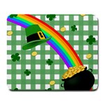 St. Patrick s day rainbow Large Mousepads