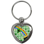 St. Patrick s day rainbow Key Chains (Heart) 