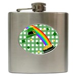 St. Patrick s day rainbow Hip Flask (6 oz)