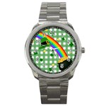 St. Patrick s day rainbow Sport Metal Watch