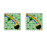 St. Patrick s day rainbow Cufflinks (Square)