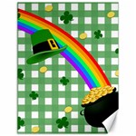 St. Patrick s day rainbow Canvas 12  x 16  