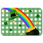 St. Patrick s day rainbow Large Doormat 