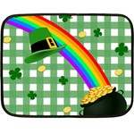 St. Patrick s day rainbow Double Sided Fleece Blanket (Mini) 