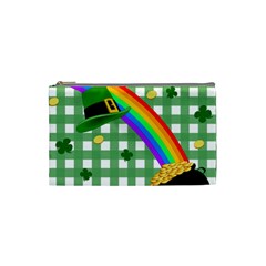 St  Patrick s Day Rainbow Cosmetic Bag (small)  by Valentinaart