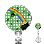 St. Patrick s day rainbow Stainless Steel Nurses Watch