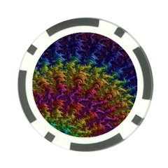 Fractal Art Design Colorful Poker Chip Card Guard (10 Pack) by Nexatart