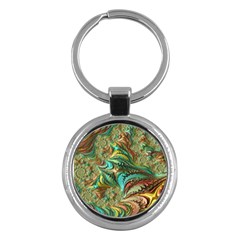 Fractal Artwork Pattern Digital Key Chains (round) 