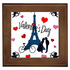 Valentine s Day - Paris Framed Tiles by Valentinaart