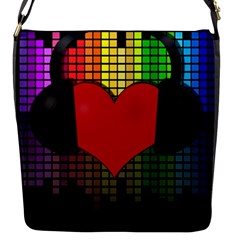 Love Music Flap Messenger Bag (s) by Valentinaart