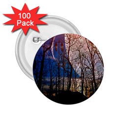 Full Moon Forest Night Darkness 2 25  Buttons (100 Pack)  by Nexatart