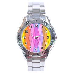 Graphics Colorful Color Wallpaper Stainless Steel Analogue Watch by Nexatart