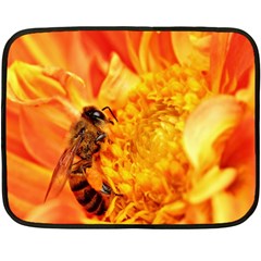 Honey Bee Takes Nectar Double Sided Fleece Blanket (mini)  by Nexatart