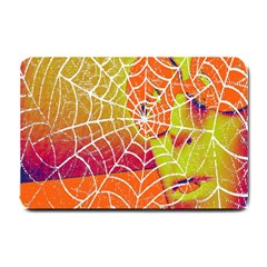 Orange Guy Spider Web Small Doormat  by Nexatart