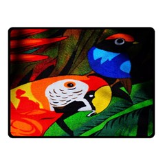 Papgei Red Bird Animal World Towel Fleece Blanket (small) by Nexatart