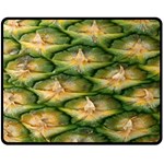 Pineapple Pattern Double Sided Fleece Blanket (Medium) 