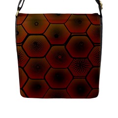 Psychedelic Pattern Flap Messenger Bag (l)  by Nexatart