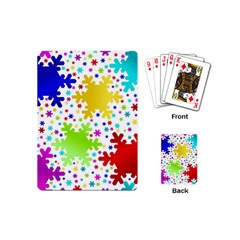 Seamless Snowflake Pattern Playing Cards (mini) 