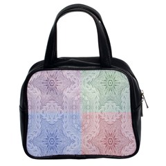 Seamless Kaleidoscope Patterns In Different Colors Based On Real Knitting Pattern Classic Handbags (2 Sides) by Nexatart