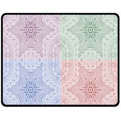 Seamless Kaleidoscope Patterns In Different Colors Based On Real Knitting Pattern Double Sided Fleece Blanket (medium)  by Nexatart