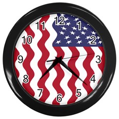 American Flag Wall Clocks (black) by OneStopGiftShop